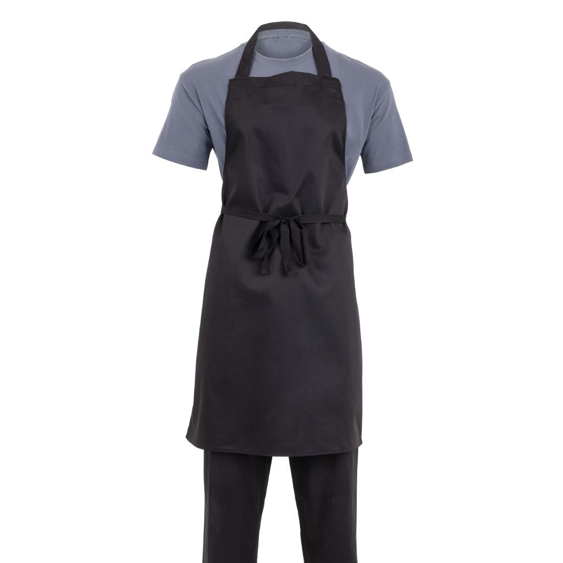 Whites Bib Apron Polycotton Black • PAS-A279