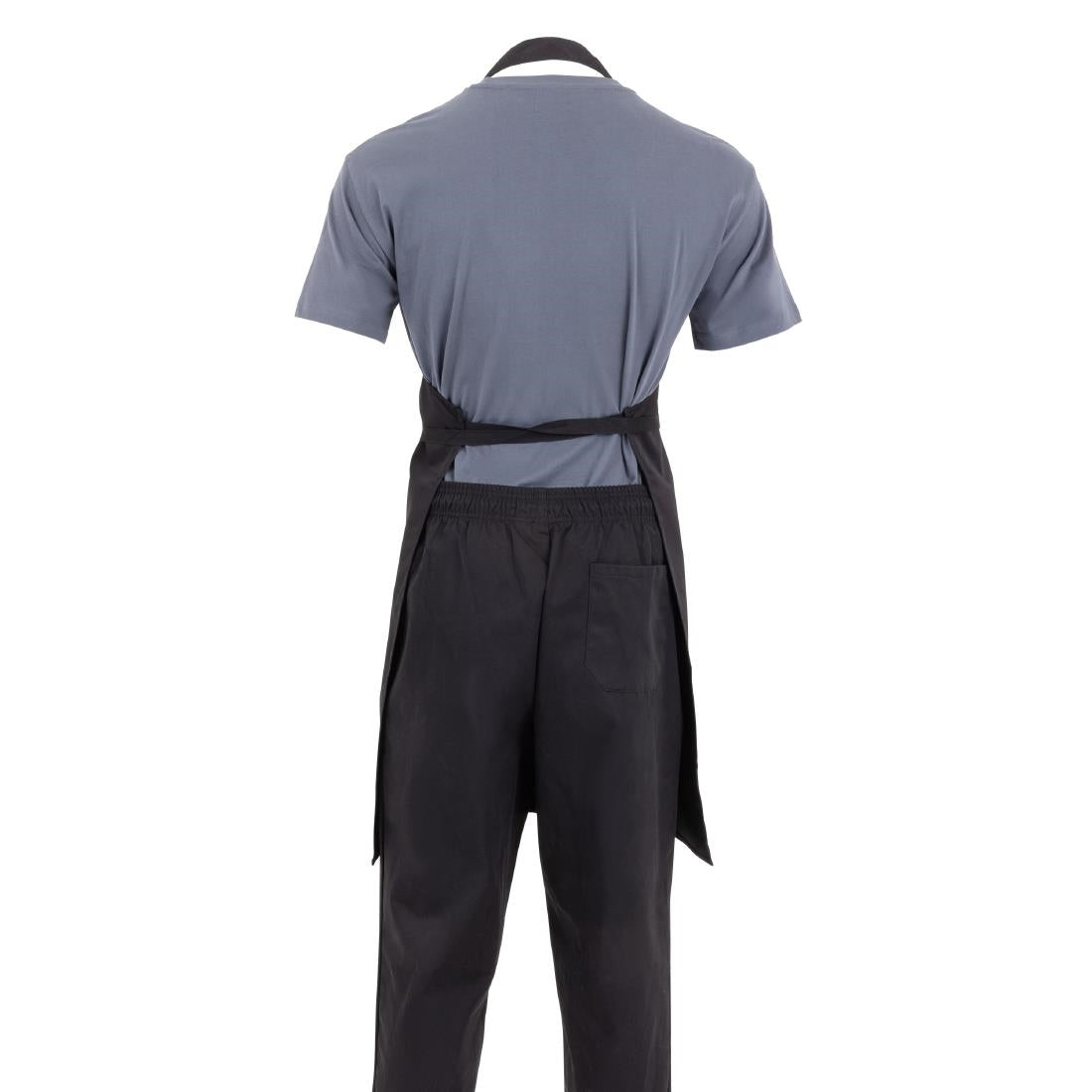 Whites Bib Apron Polycotton Black • PAS-A279