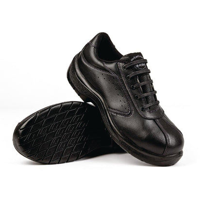 Lites Side Perforated Lace Up Safety Shoes Black 46 • PAS-A398-46