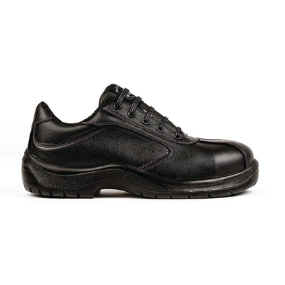 Lites Side Perforated Lace Up Safety Shoes Black 46 • PAS-A398-46