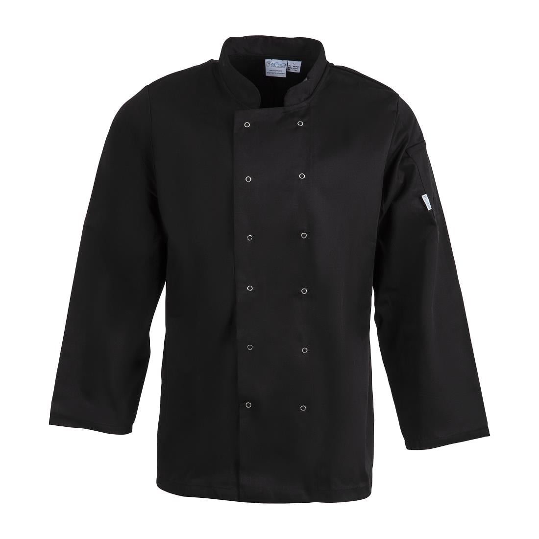 Whites Vegas Chefs Jacket Long Sleeve Black Size S (5 Pack) • PAS-JC261
