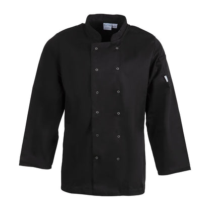Whites Vegas Chefs Jacket Long Sleeve Black Size S (5 Pack) • PAS-JC261