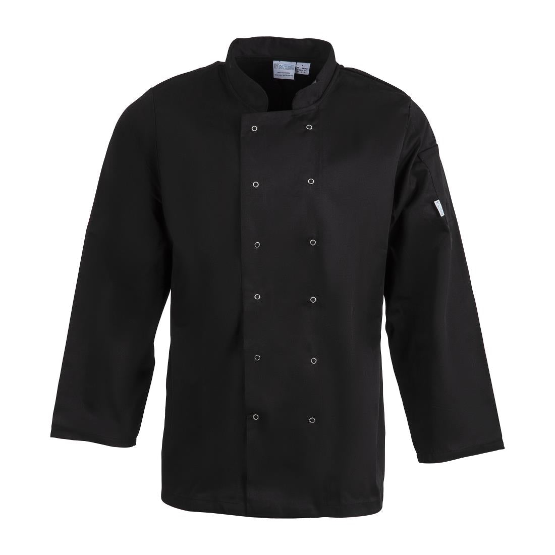 Whites Vegas Chefs Jacket Long Sleeve Black Size XL (5 Pack) • PAS-JC262