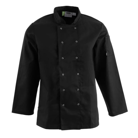 Whites Vegas Unisex Chef Jackets Long Sleeve Black • PAS-P_A438