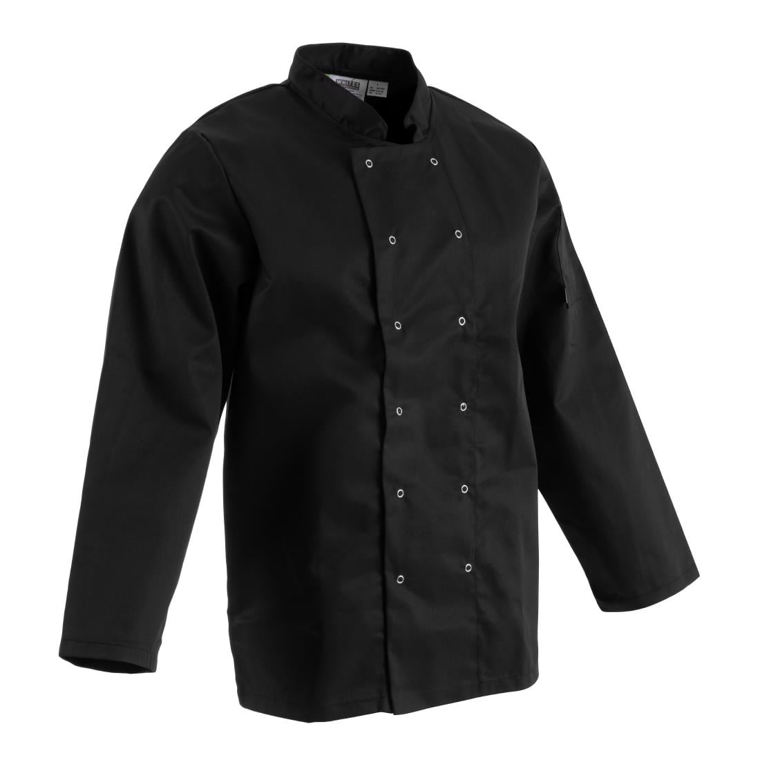 Whites Vegas Unisex Chef Jackets Long Sleeve Black • PAS-P_A438
