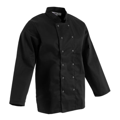 Whites Vegas Unisex Chef Jackets Long Sleeve Black • PAS-P_A438