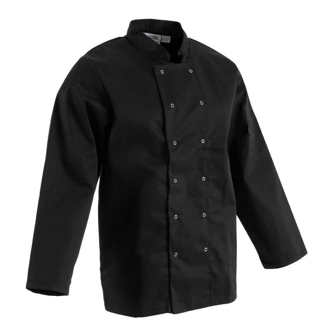 Whites Vegas Unisex Chefs Jacket Long Sleeve Black M • PAS-A438-M