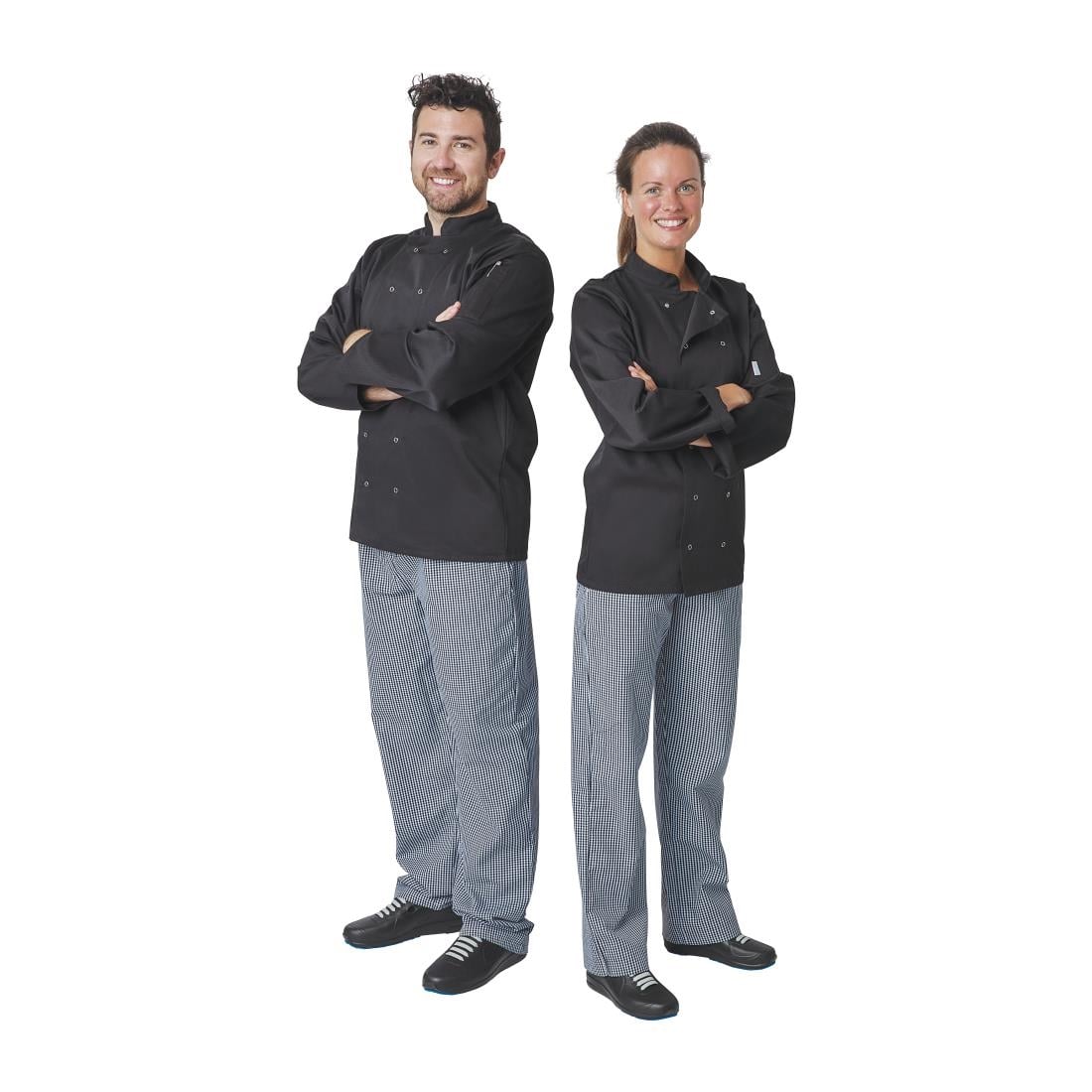 Whites Vegas Unisex Chef Jackets Long Sleeve Black • PAS-P_A438