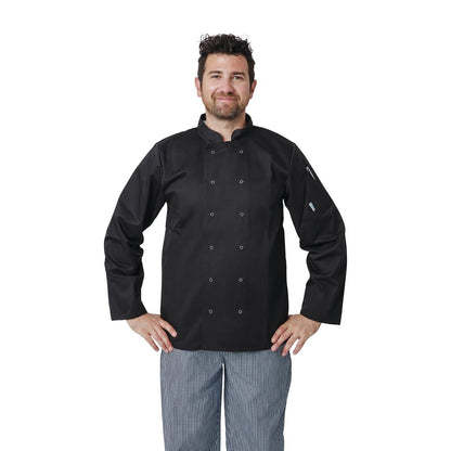 Whites Vegas Chefs Jacket Long Sleeve Black Size XL (5 Pack) • PAS-JC262