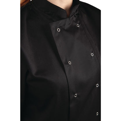 Whites Vegas Unisex Chef Jackets Short Sleeve Black • PAS-P_A439