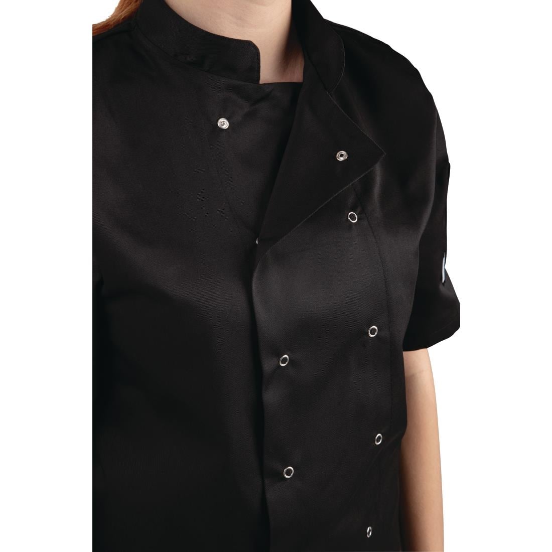 Whites Vegas Unisex Chef Jackets Black (5 Pack) • PAS-P_SA850