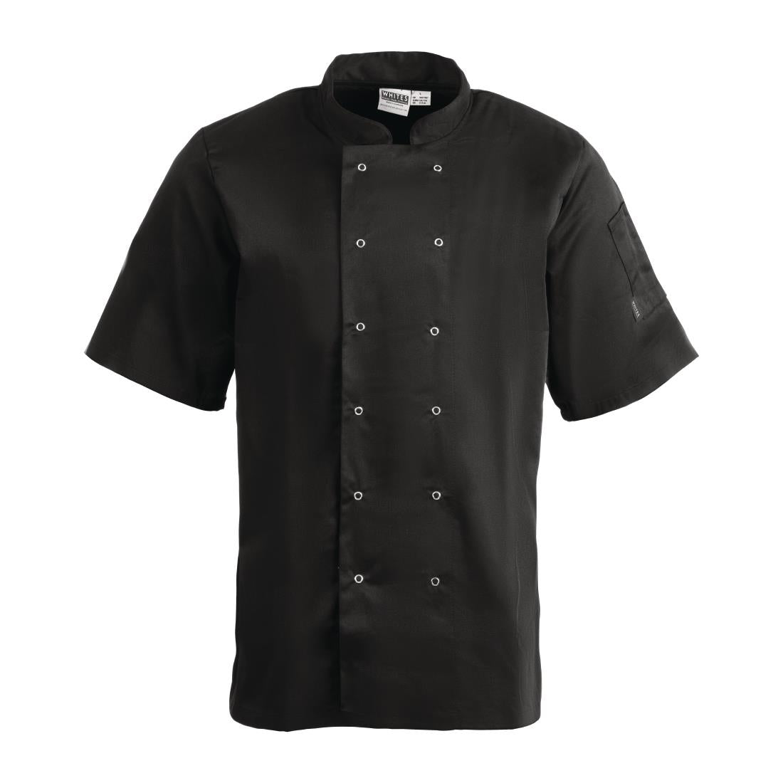 Whites Vegas Unisex Chef Jackets Black (5 Pack) • PAS-P_SA850