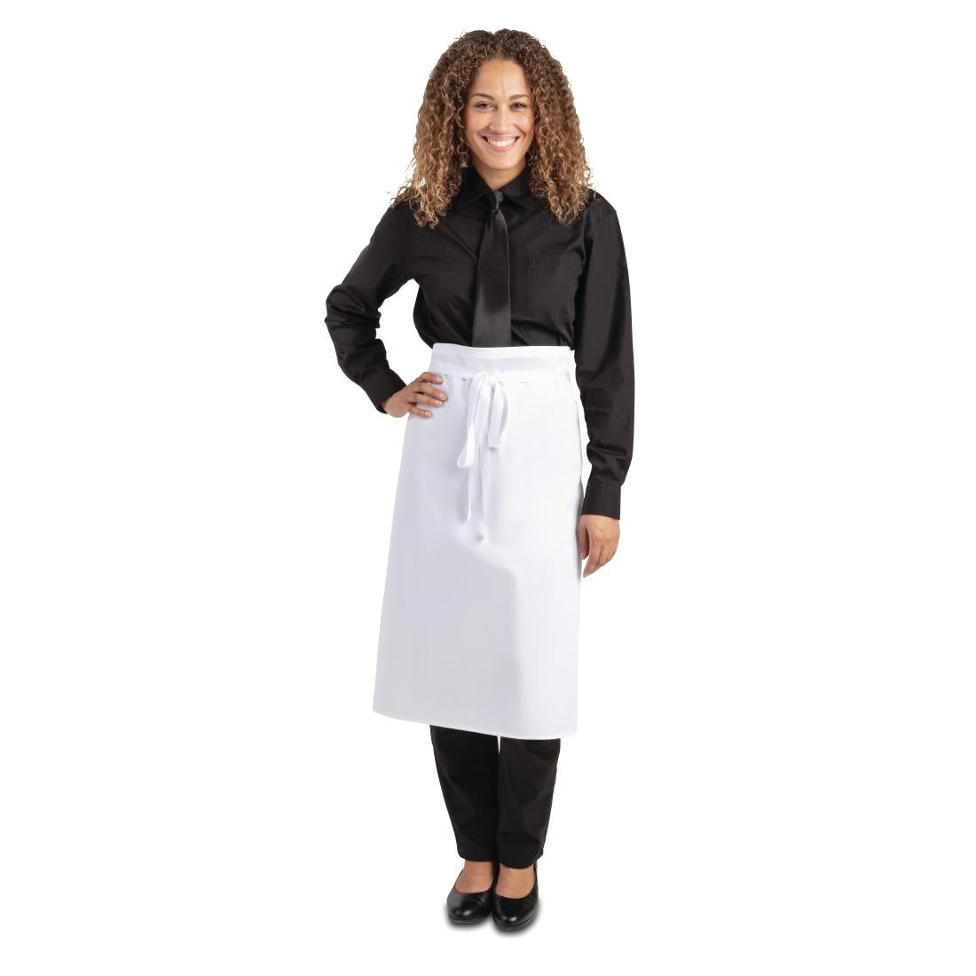 Whites Bistro Apron Polycotton White • PAS-A501