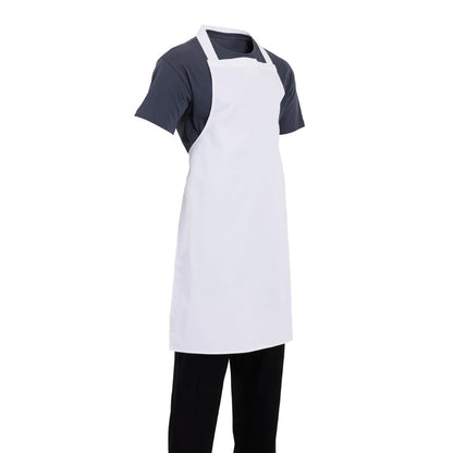 Whites Bib Apron Polycotton White • PAS-A521