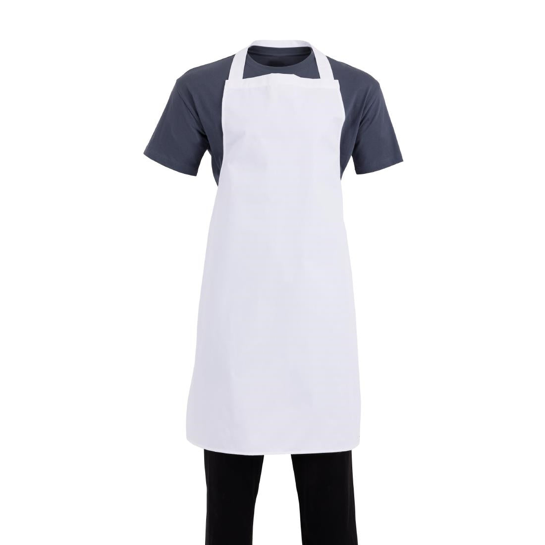Whites Bib Apron Polycotton White • PAS-A521