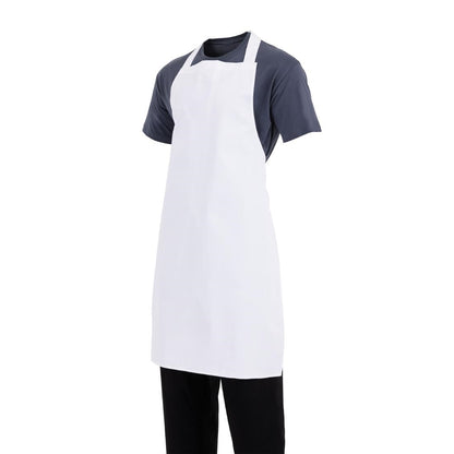 Whites Bib Apron Polycotton White • PAS-A521