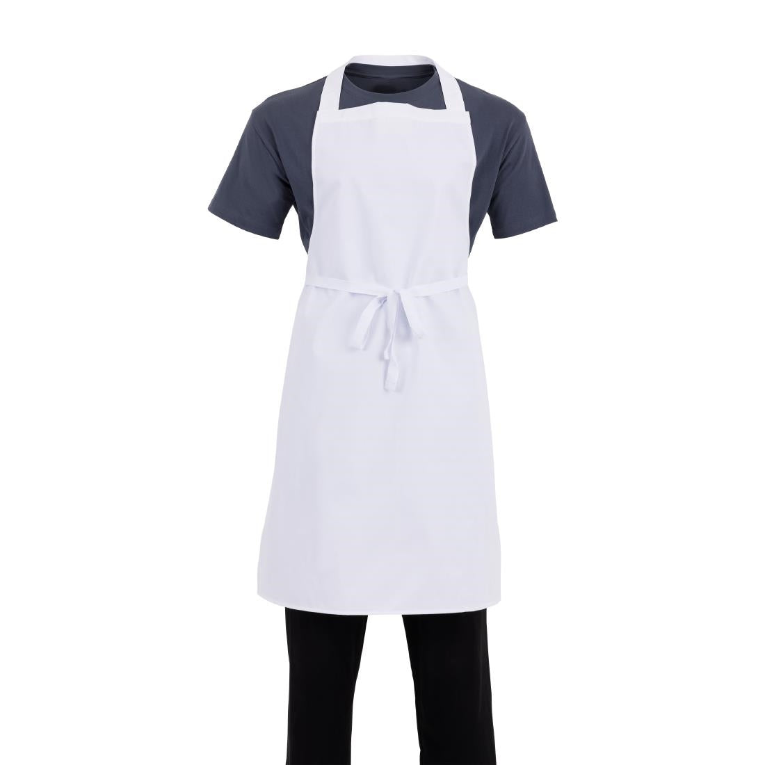 Whites Bib Apron Polycotton White • PAS-A521
