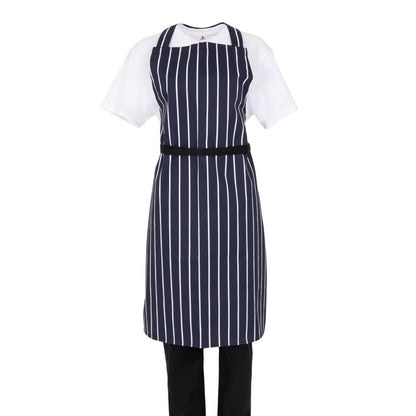 Whites Butchers Stripe Bib Apron Blue/White • PAS-A530