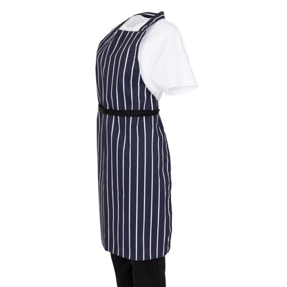 Whites Butchers Stripe Bib Apron Blue/White • PAS-A530
