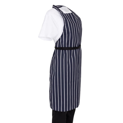 Whites Butchers Stripe Bib Apron Blue/White • PAS-A530
