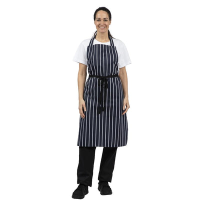 Whites Butchers Stripe Bib Apron Blue/White • PAS-A530