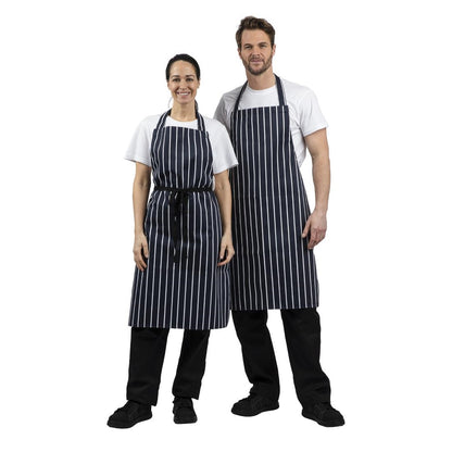Whites Butchers Stripe Bib Apron Blue/White • PAS-A530