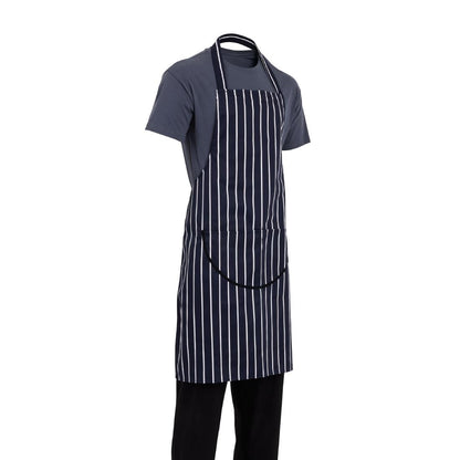 Whites Butchers Stripe Bib Apron with Pocket Blue/White • PAS-A535