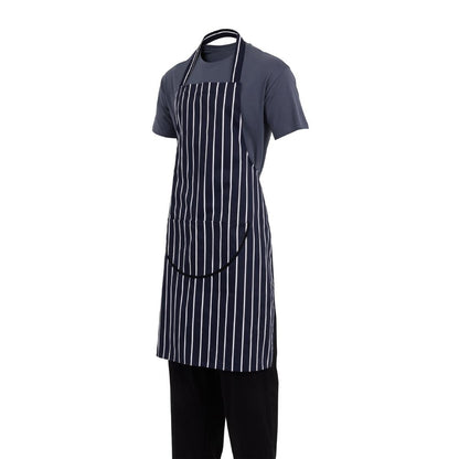 Whites Butchers Stripe Bib Apron with Pocket Blue/White • PAS-A535