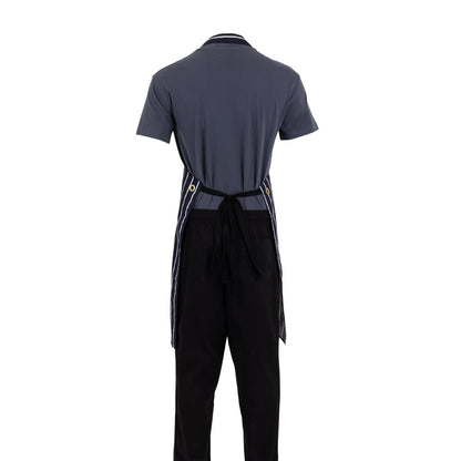 Whites Butchers Stripe Bib Apron with Pocket Blue/White • PAS-A535