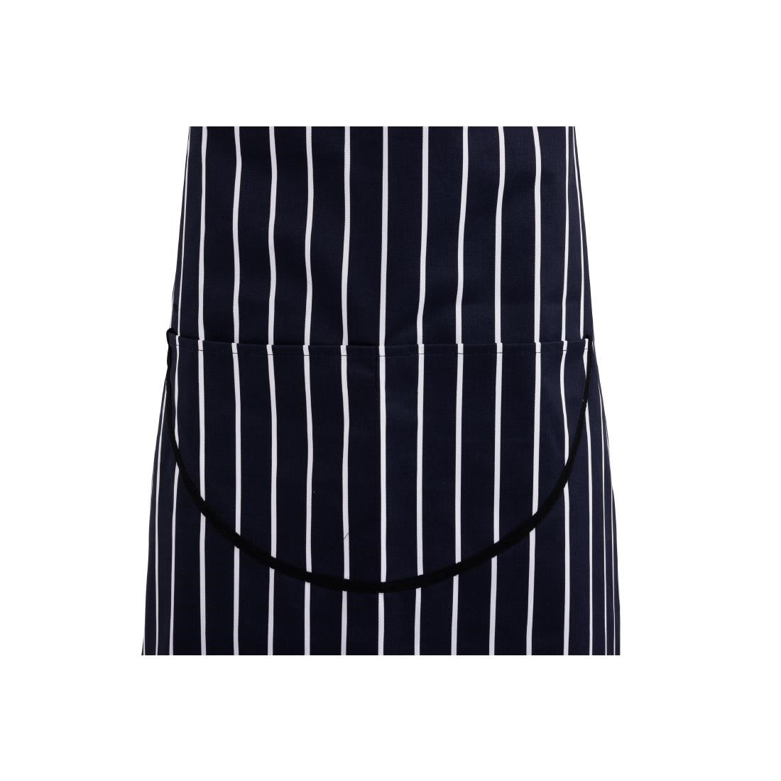 Whites Butchers Stripe Bib Apron with Pocket Blue/White • PAS-A535