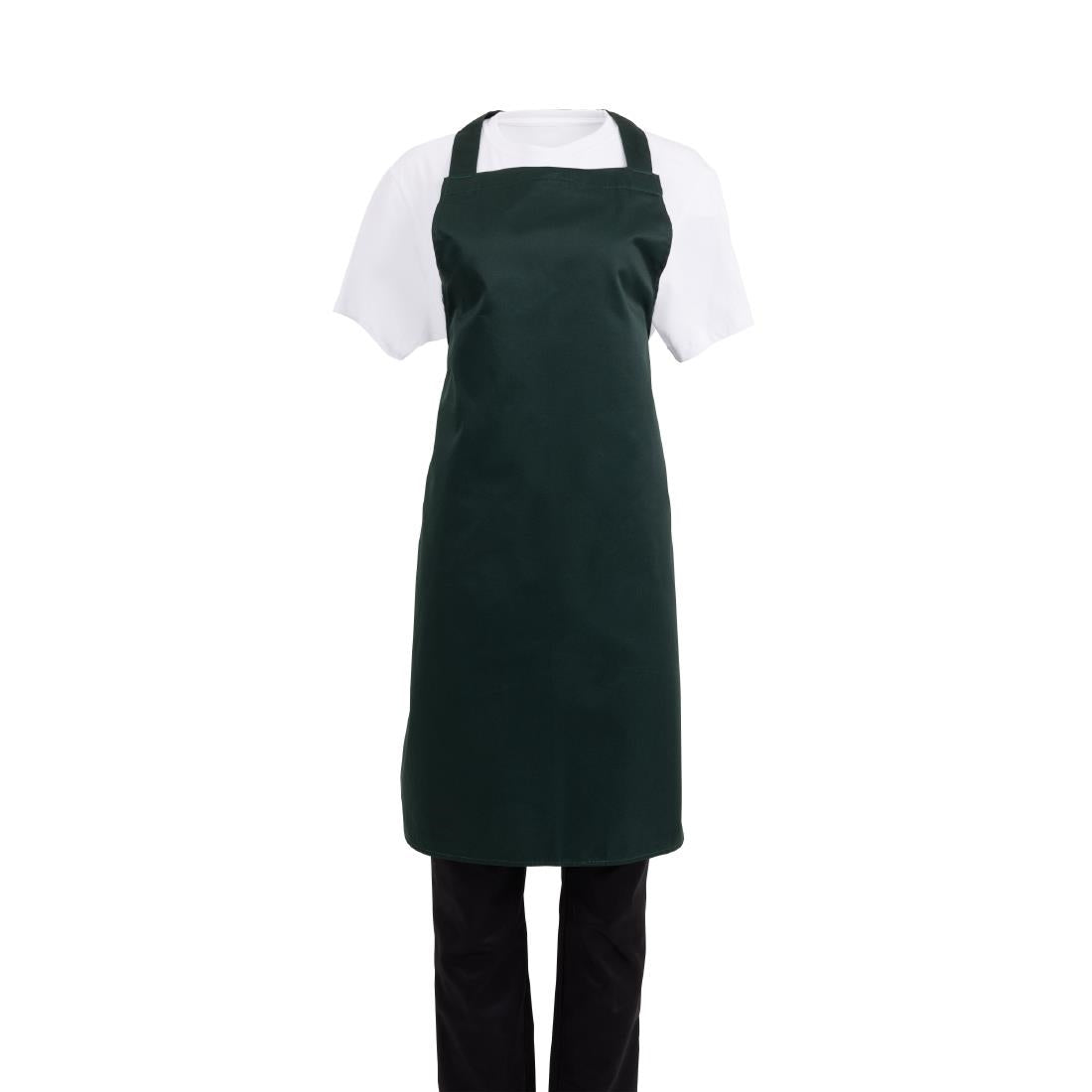 Whites Bib Apron Polycotton Green • PAS-A540