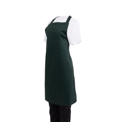 Whites Bib Apron Polycotton Green • PAS-A540