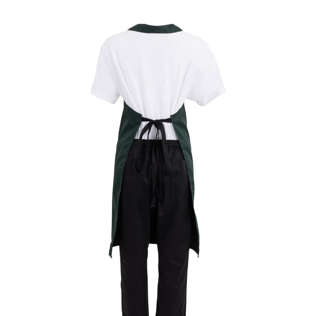 Whites Bib Apron Polycotton Green • PAS-A540