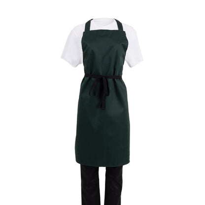 Whites Bib Apron Polycotton Green • PAS-A540