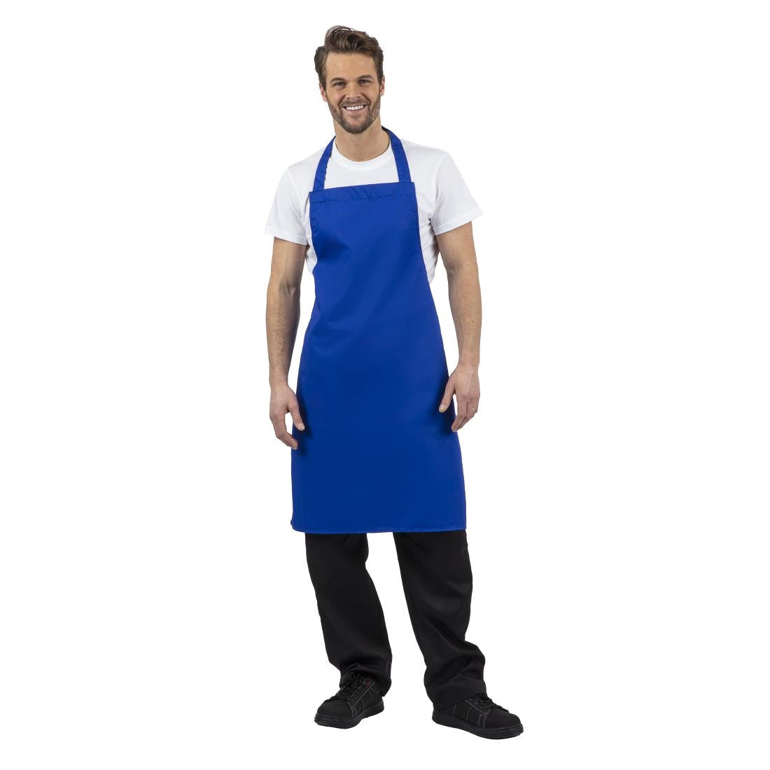 Whites Bib Apron Polycotton Blue • PAS-A542