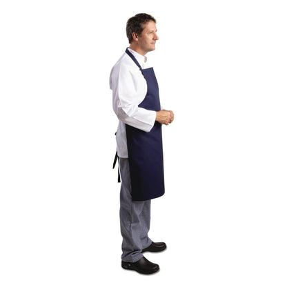 Whites Bib Apron Polycotton Navy Blue • PAS-A543