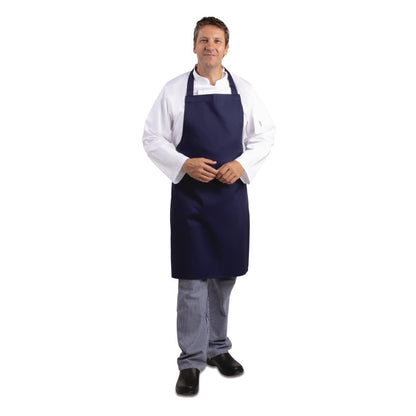 Whites Bib Apron Polycotton Navy Blue • PAS-A543