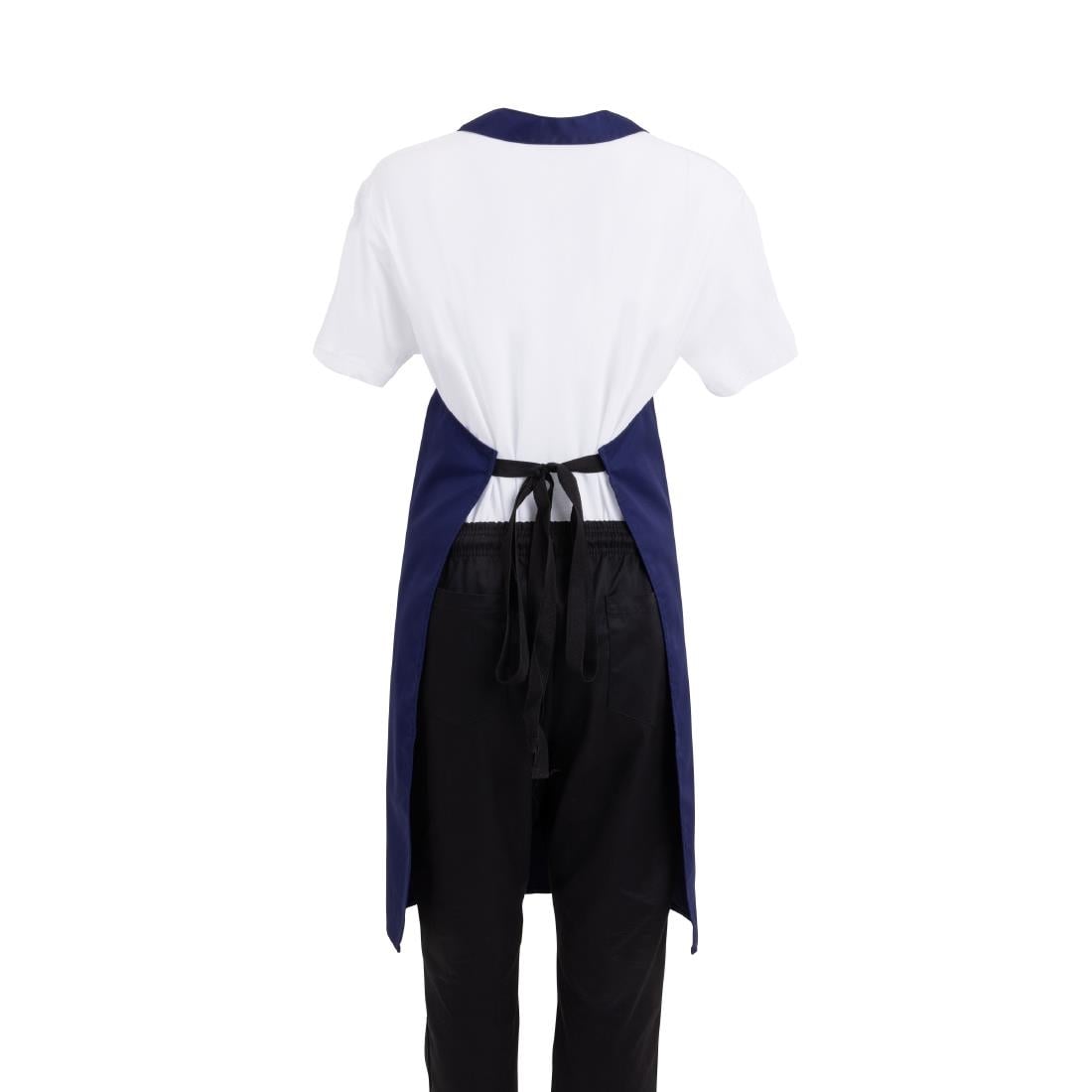 Whites Bib Apron Polycotton Navy Blue • PAS-A543