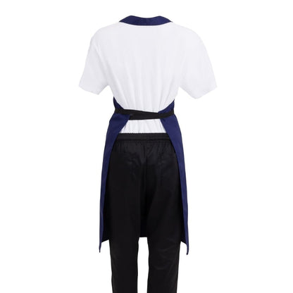 Whites Bib Apron Polycotton Navy Blue • PAS-A543