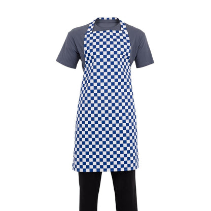 Whites Bib Apron Polycotton Blue/White Check • PAS-A554