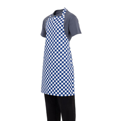 Whites Bib Apron Polycotton Blue/White Check • PAS-A554