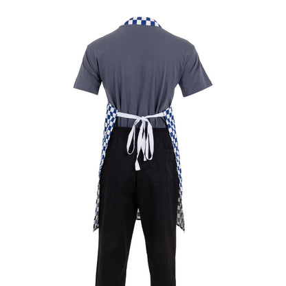 Whites Bib Apron Polycotton Blue/White Check • PAS-A554