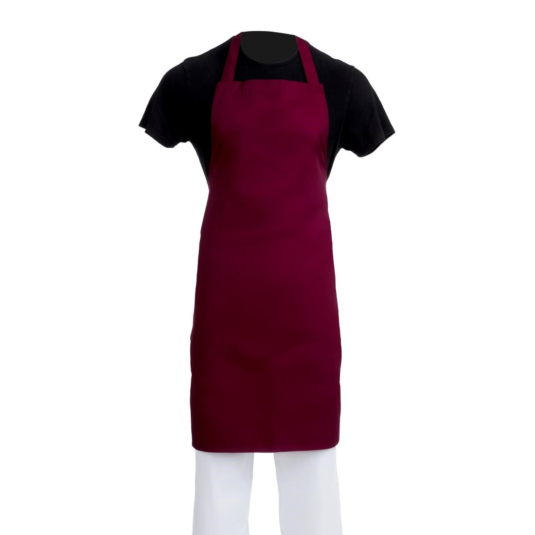 Whites Bib Apron Polycotton Burgundy • PAS-A557