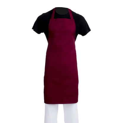 Whites Bib Apron Polycotton Burgundy • PAS-A557