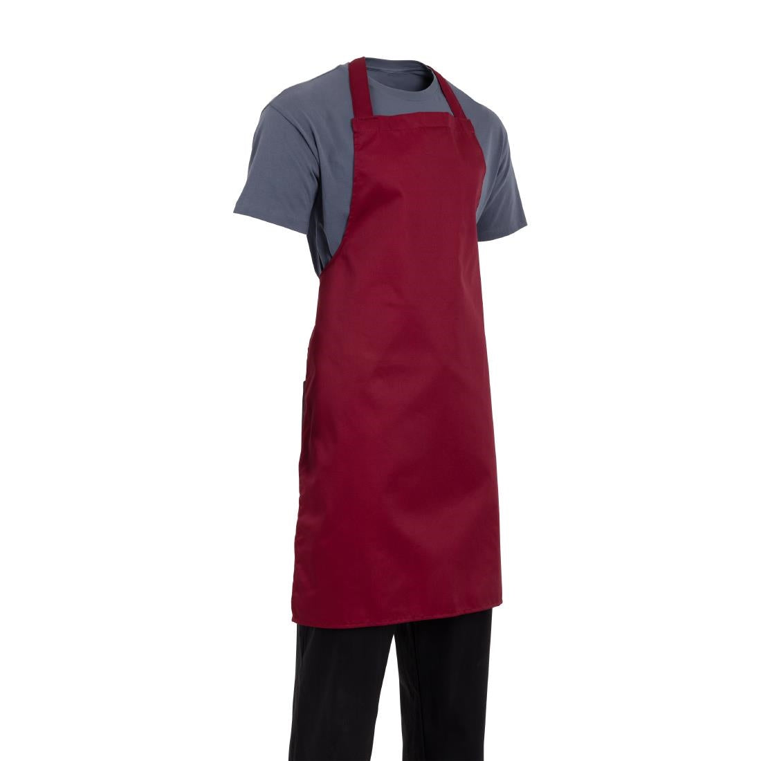 Whites Bib Apron Polycotton Burgundy • PAS-A557