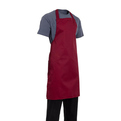 Whites Bib Apron Polycotton Burgundy • PAS-A557