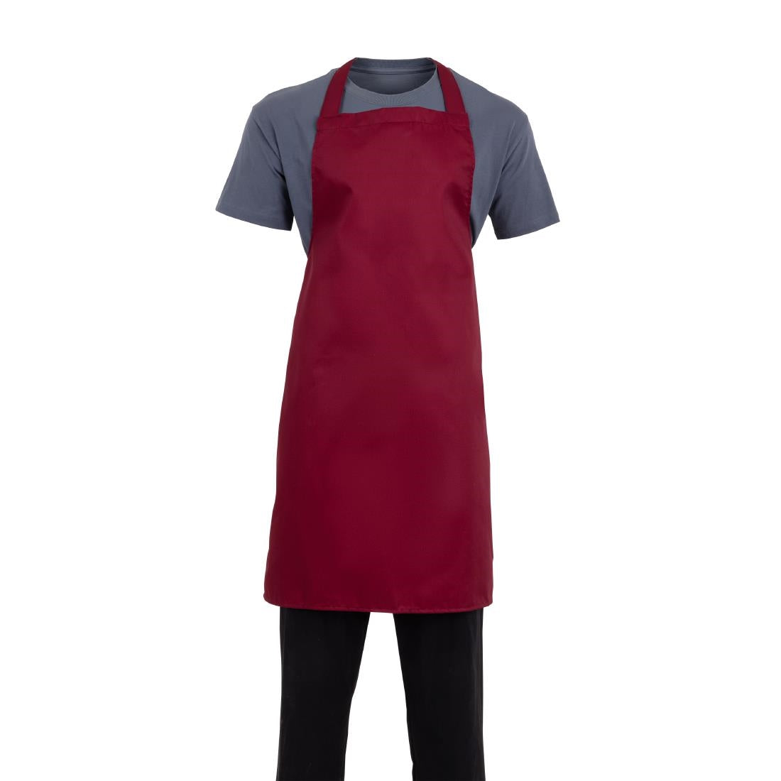 Whites Bib Apron Polycotton Burgundy • PAS-A557