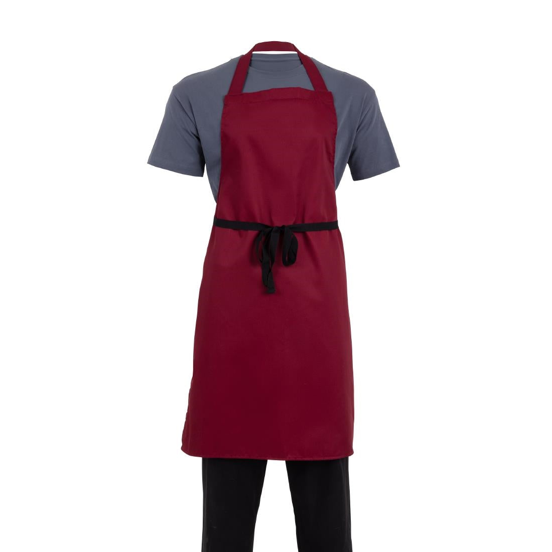 Whites Bib Apron Polycotton Burgundy • PAS-A557