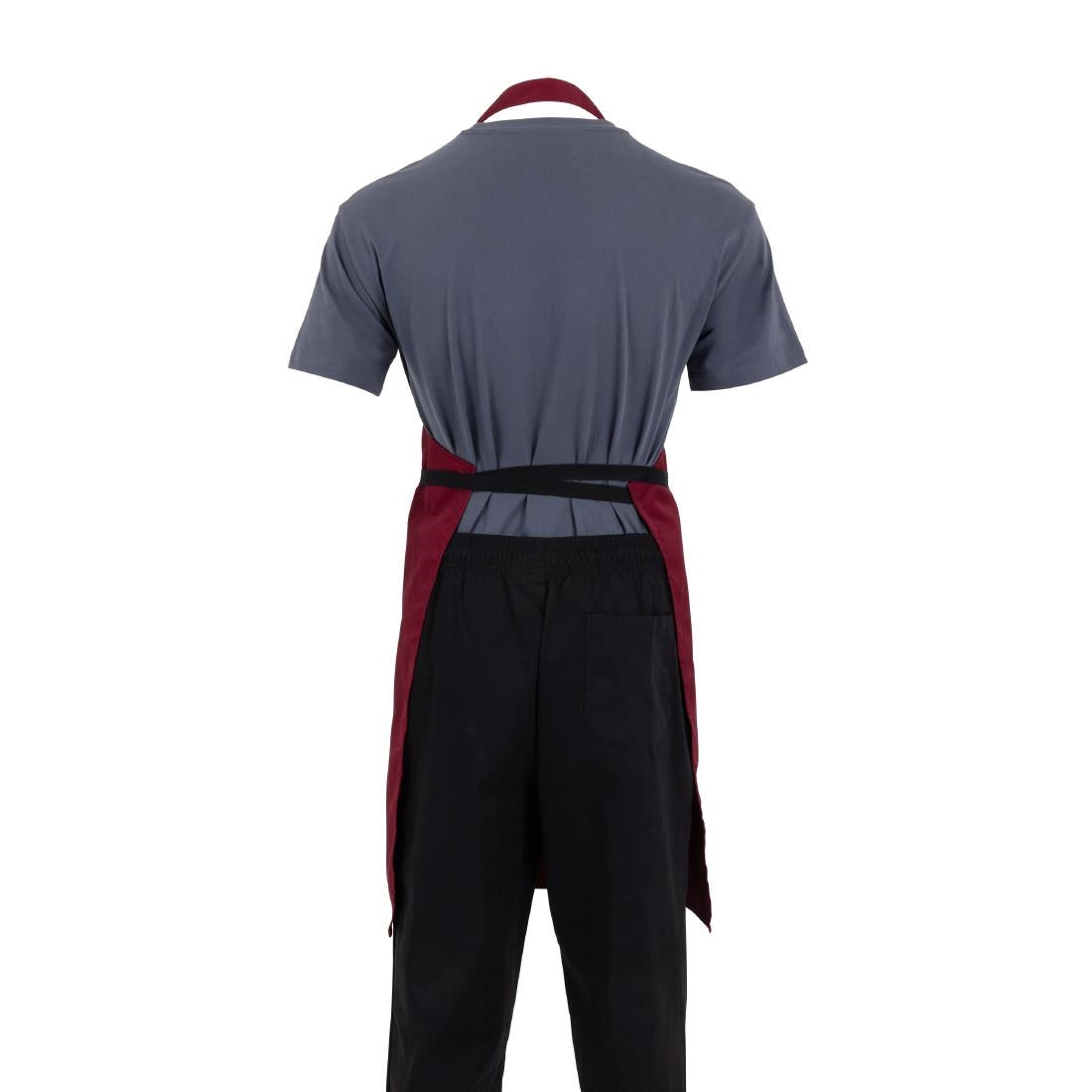 Whites Bib Apron Polycotton Burgundy • PAS-A557