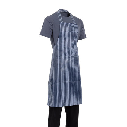 Whites Water Resistant Bib Apron Blue/White Stripe • PAS-A580